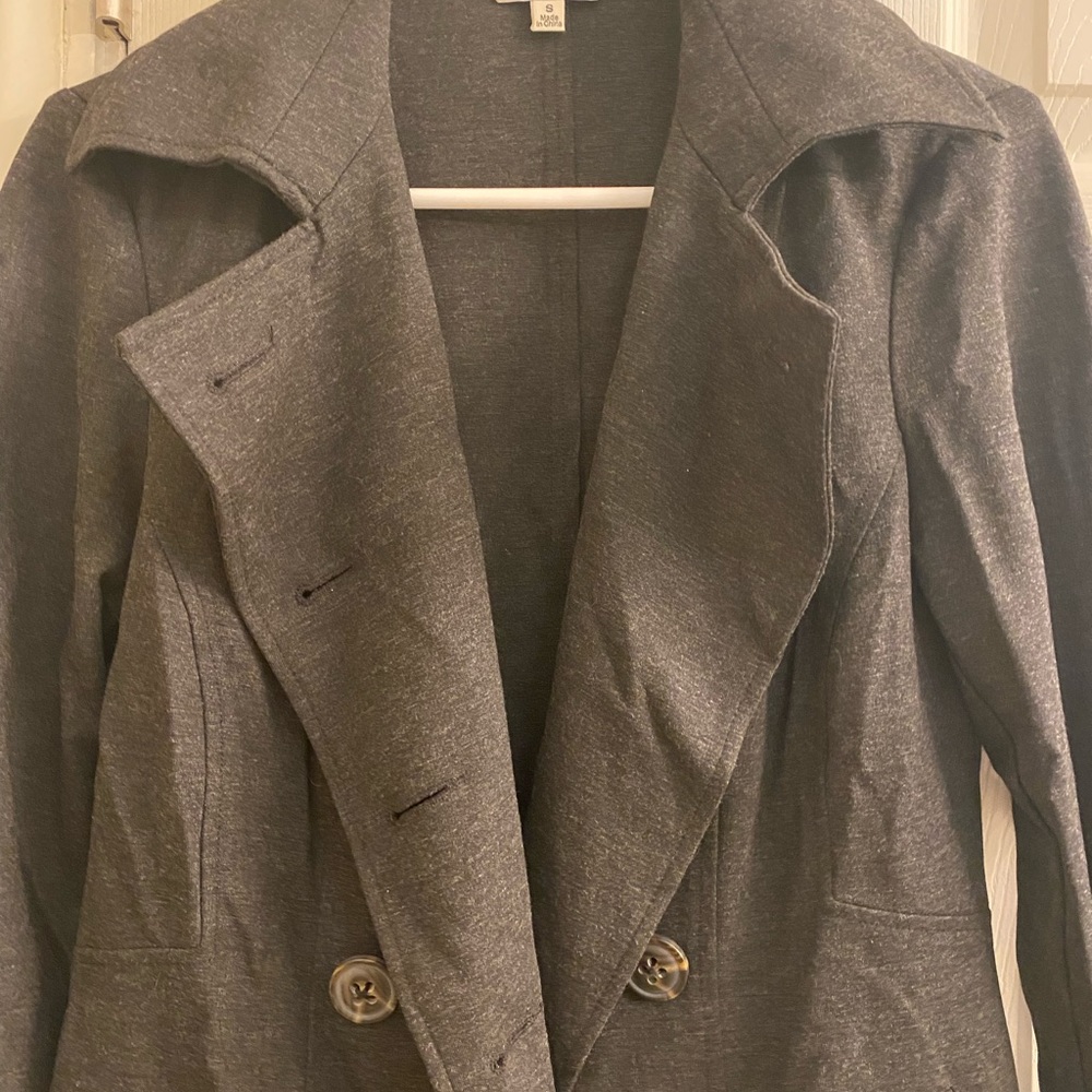 Cabi Women's size Small Gray Classic Double Breast Jacket